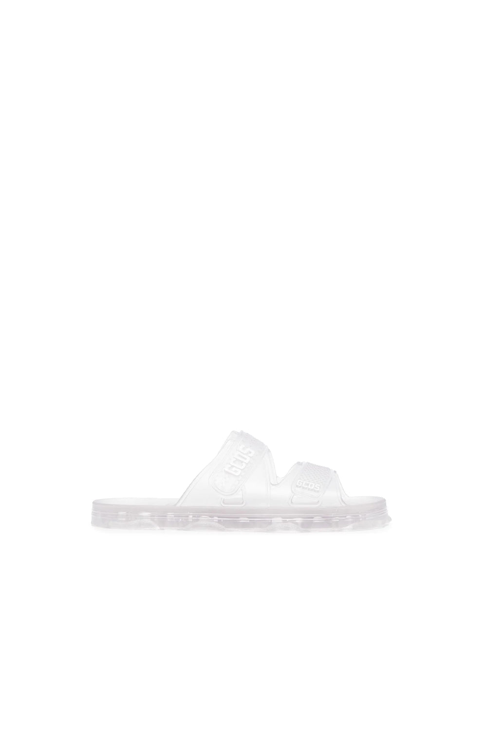 Gcds logo-strap transparent sandals