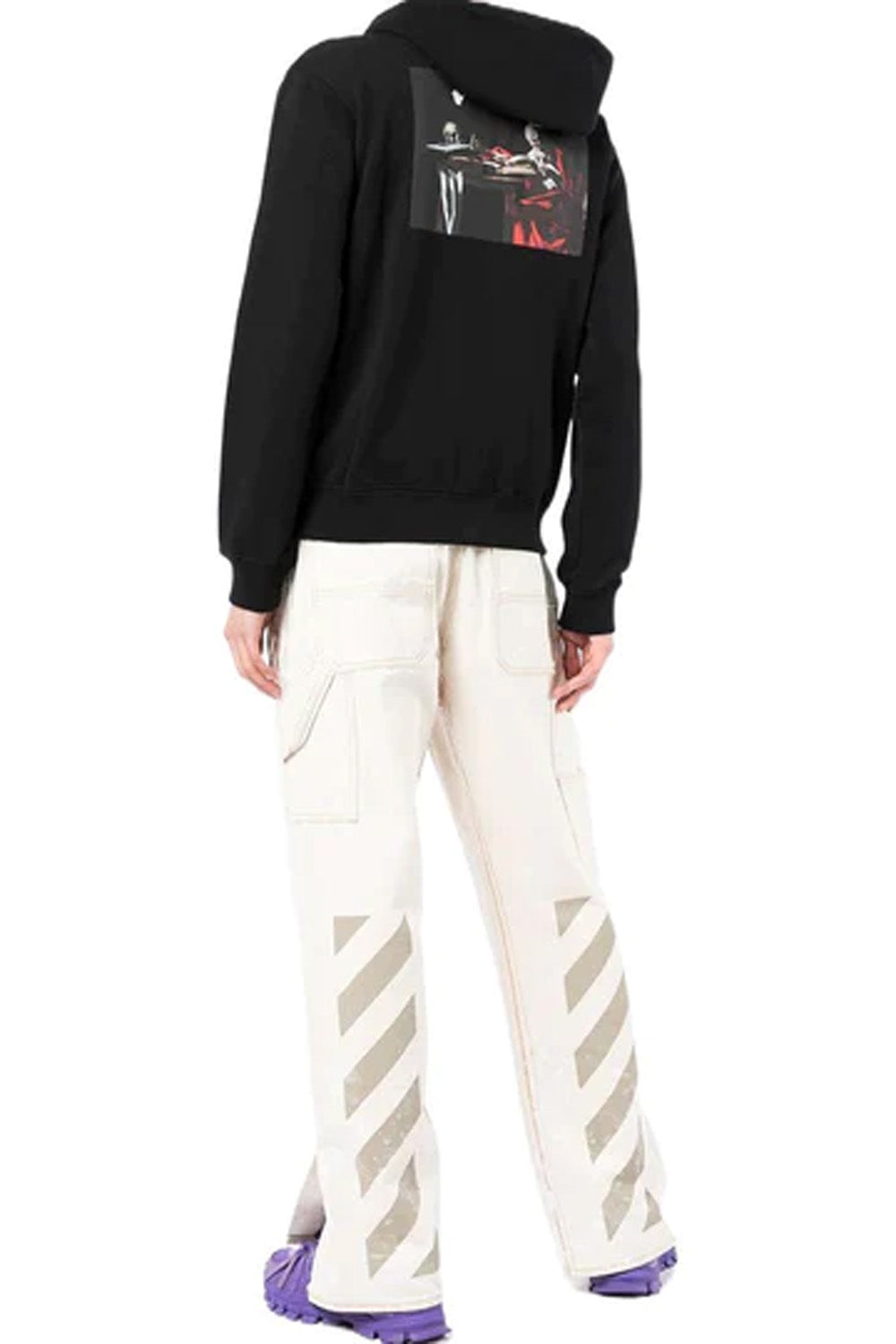 Off-White print zip-front hoodie