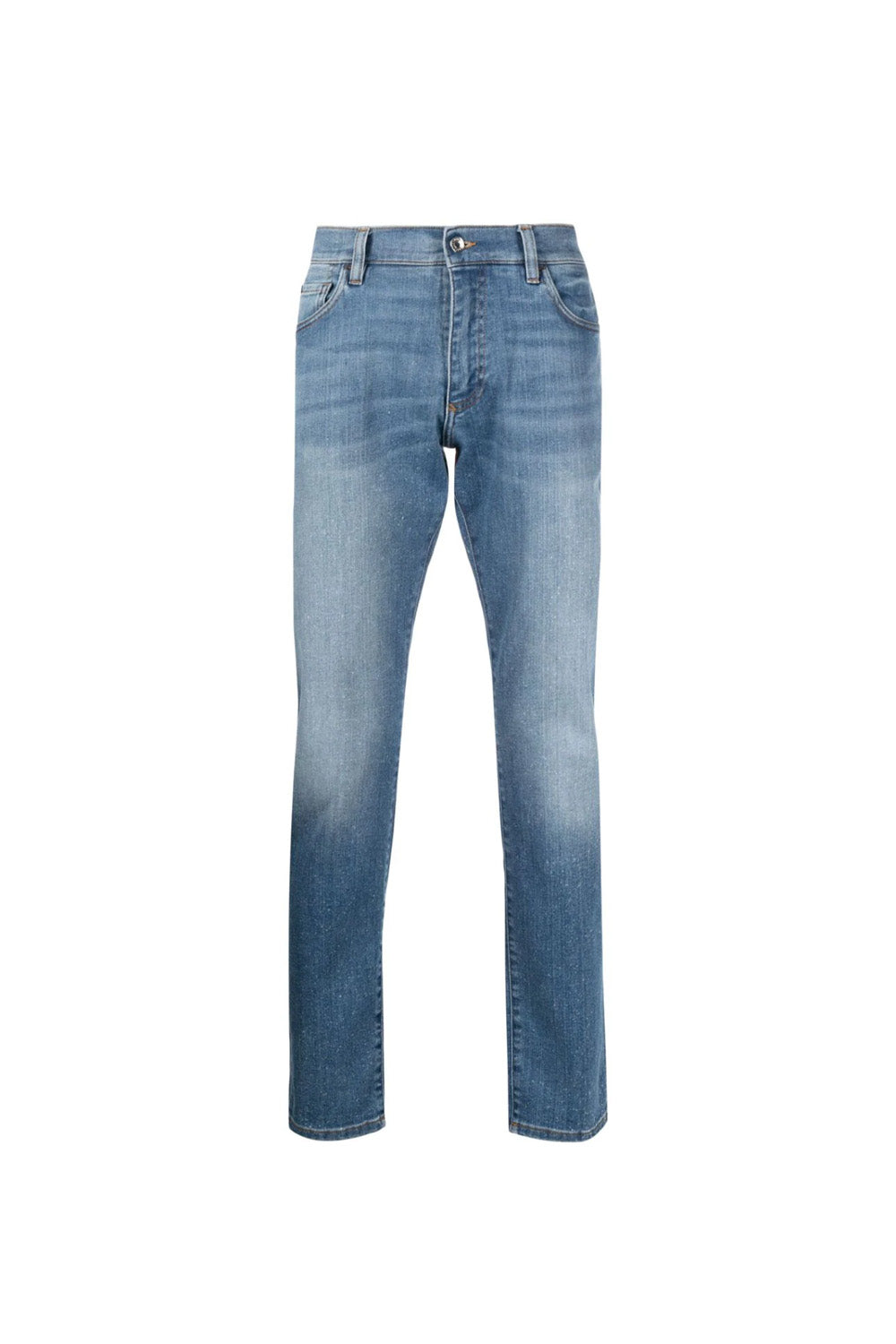 Dolce & Gabbana washed denim slim-cut jeans