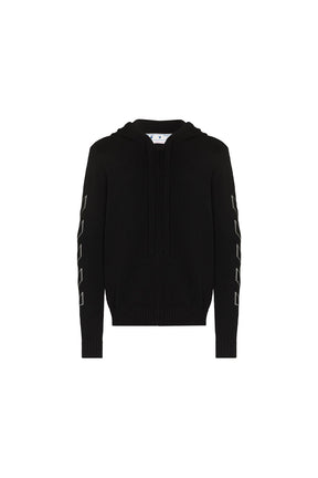 Off-White Diag Outline knitted zip-up hoodie