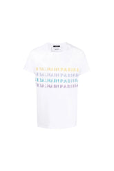 Balmain White Graphic Logo T-Shirt