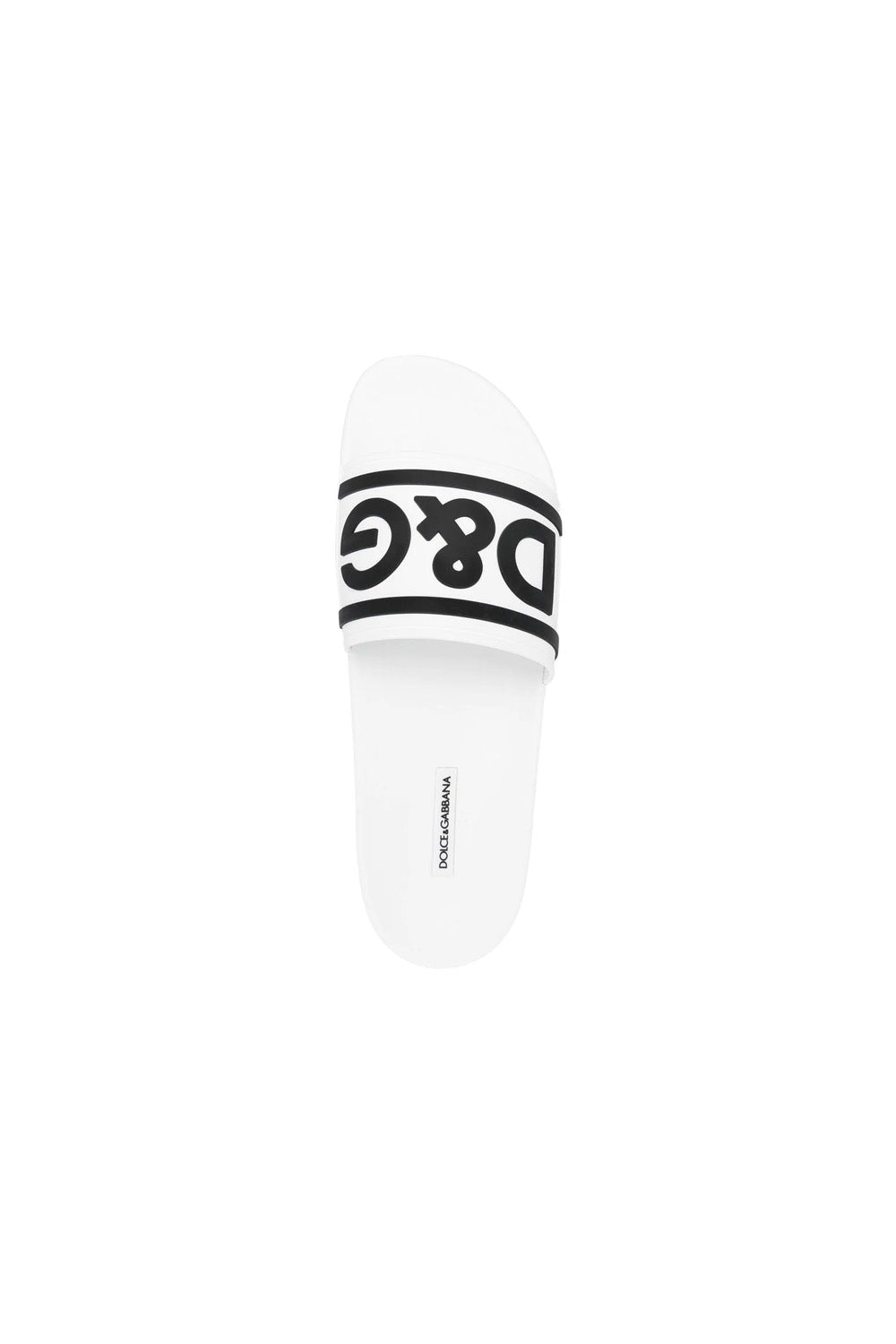 Dolce & Gabbana logo-print beach sliders white