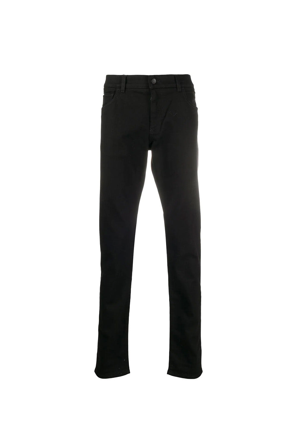 Dolce & Gabbana logo-patch straight-leg jeans