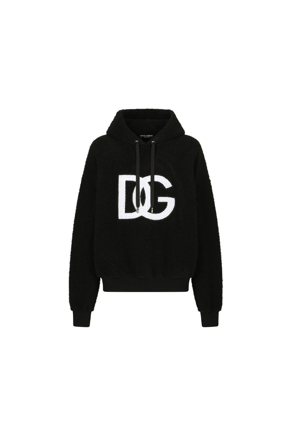 Dolce & Gabbana towelling logo-patch hoodie