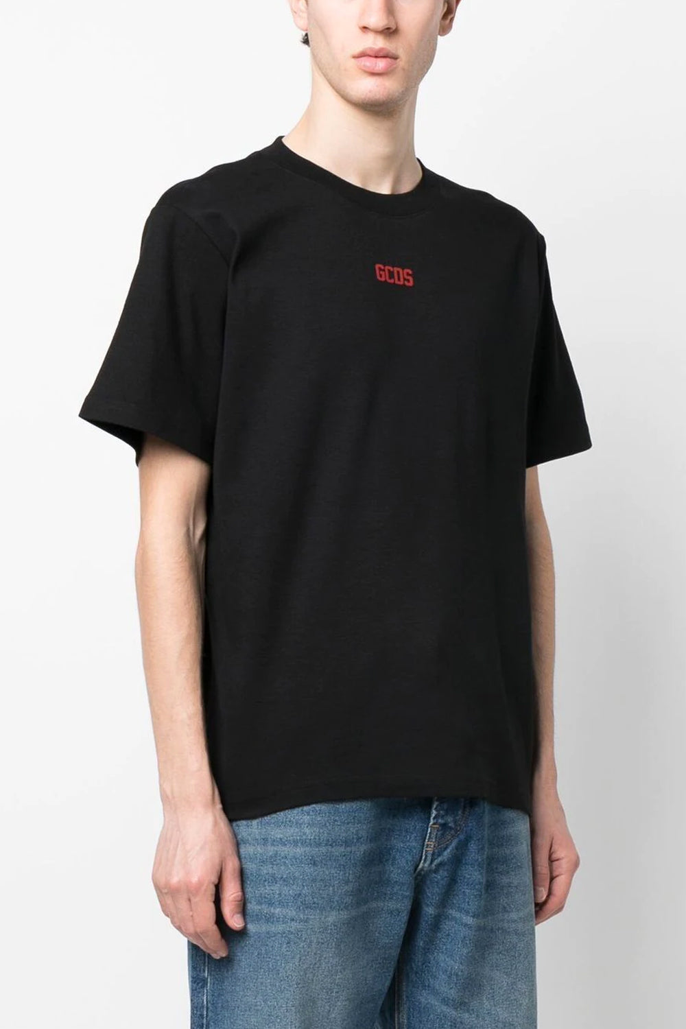 Gcds logo-print short-sleeved T-shirt black