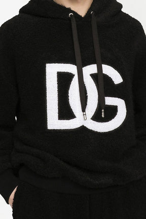 Dolce & Gabbana towelling logo-patch hoodie