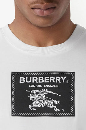 Burberry logo-patch cotton T-shirt white
