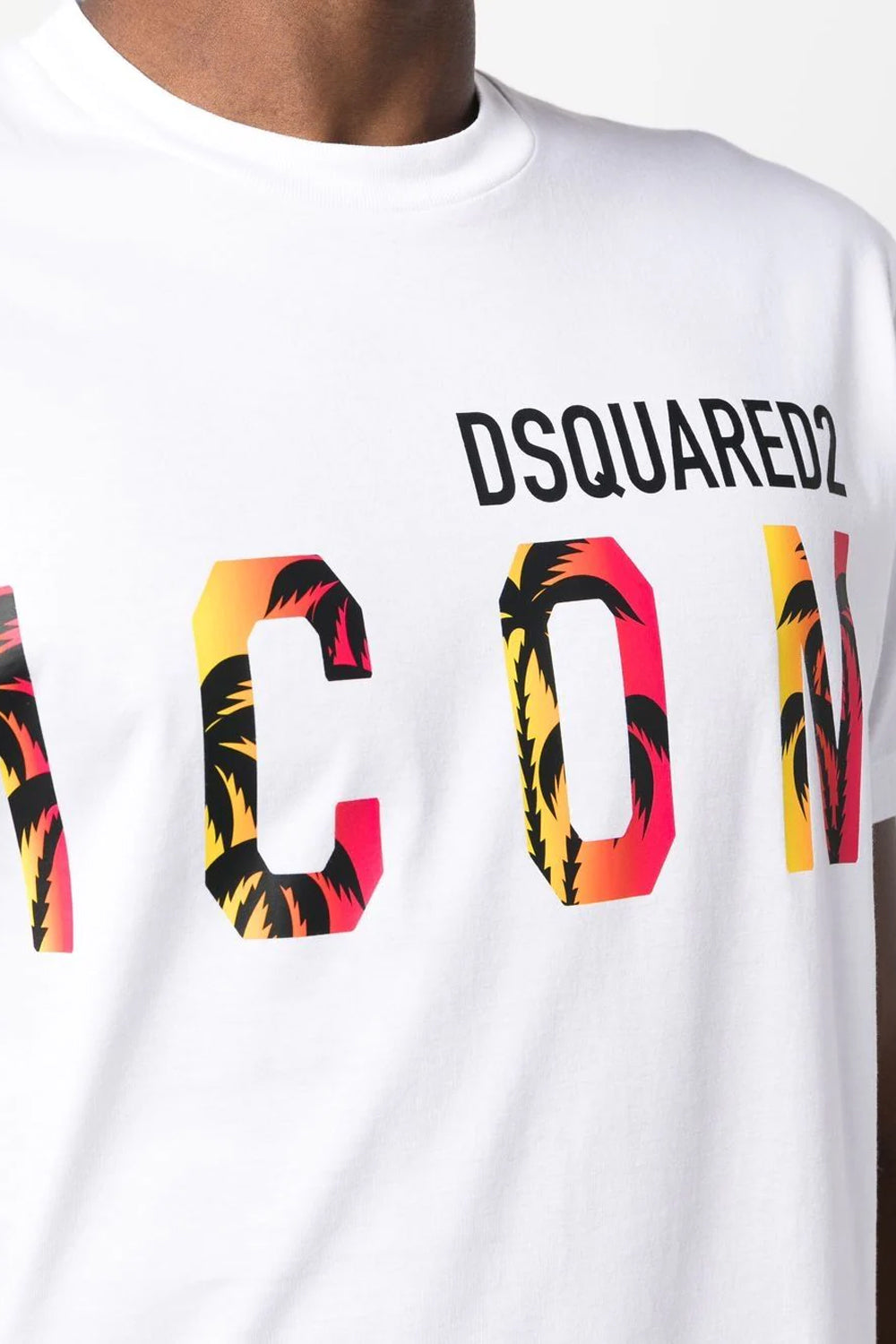 Dsquared2 Icon tropical logo-print T-shirt white