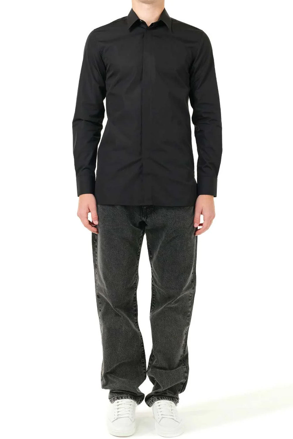 Givenchy 4G-embroidered cotton shirt black