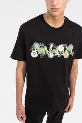AMIRI floral logo print T-shirt
