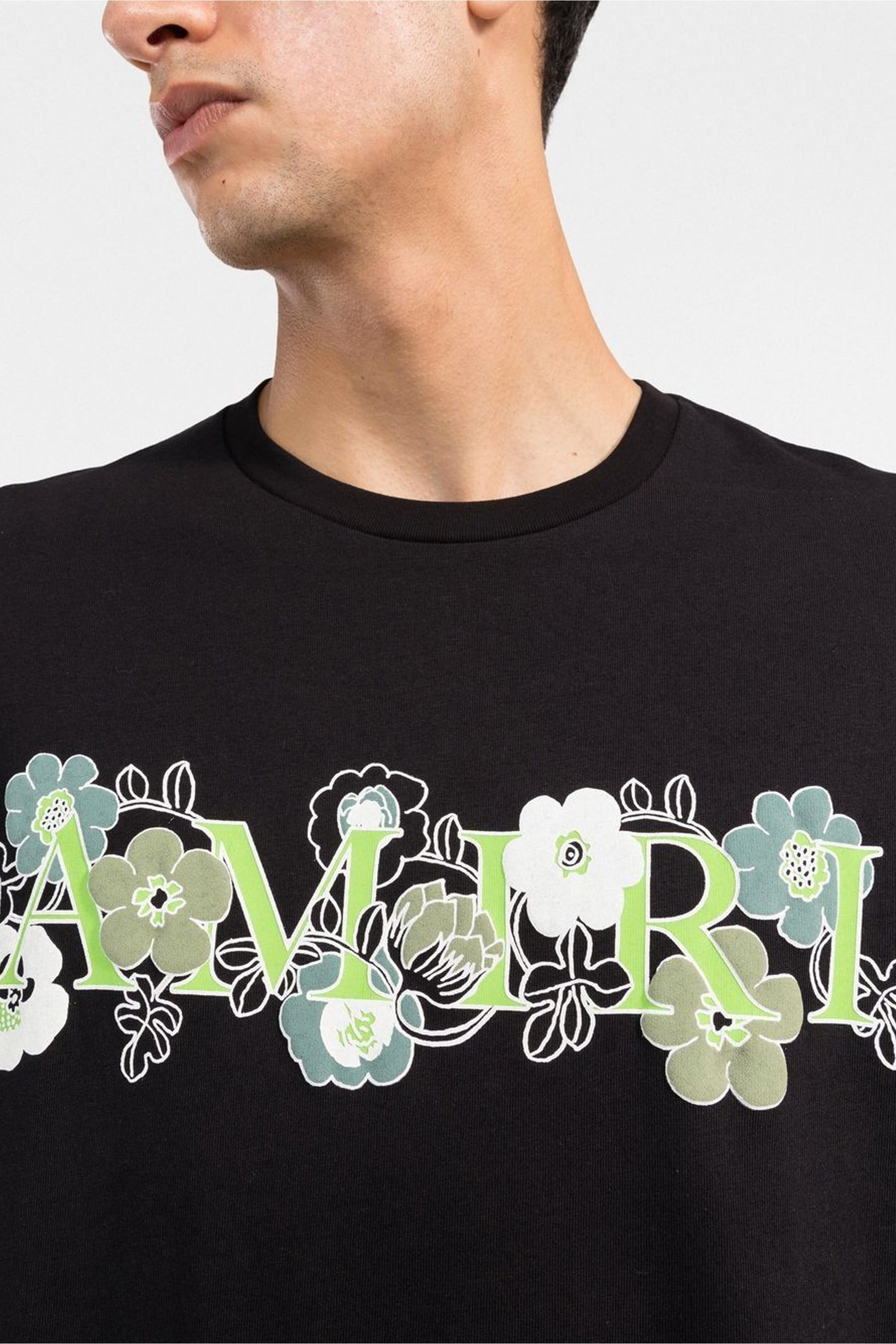 AMIRI floral logo print T-shirt