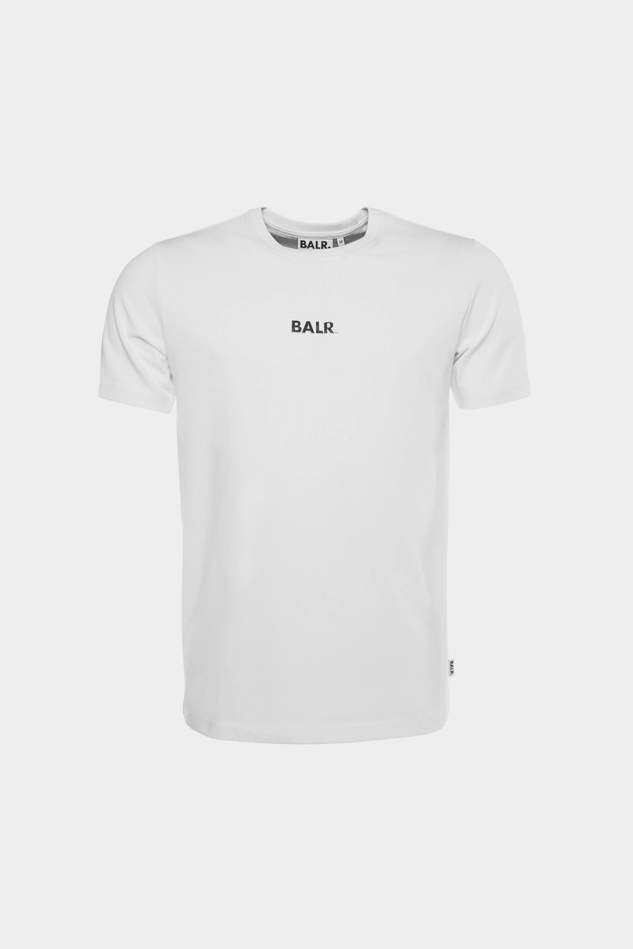 BALR. White Metal plate logo on chest