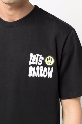BARROW black logo-print T-shirt