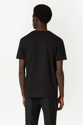 Valentino round-neck logo-print T-shirt black