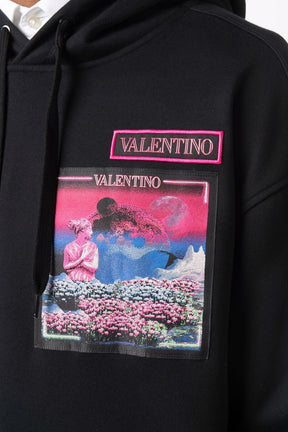 Valentino Water Sky patch hoodie