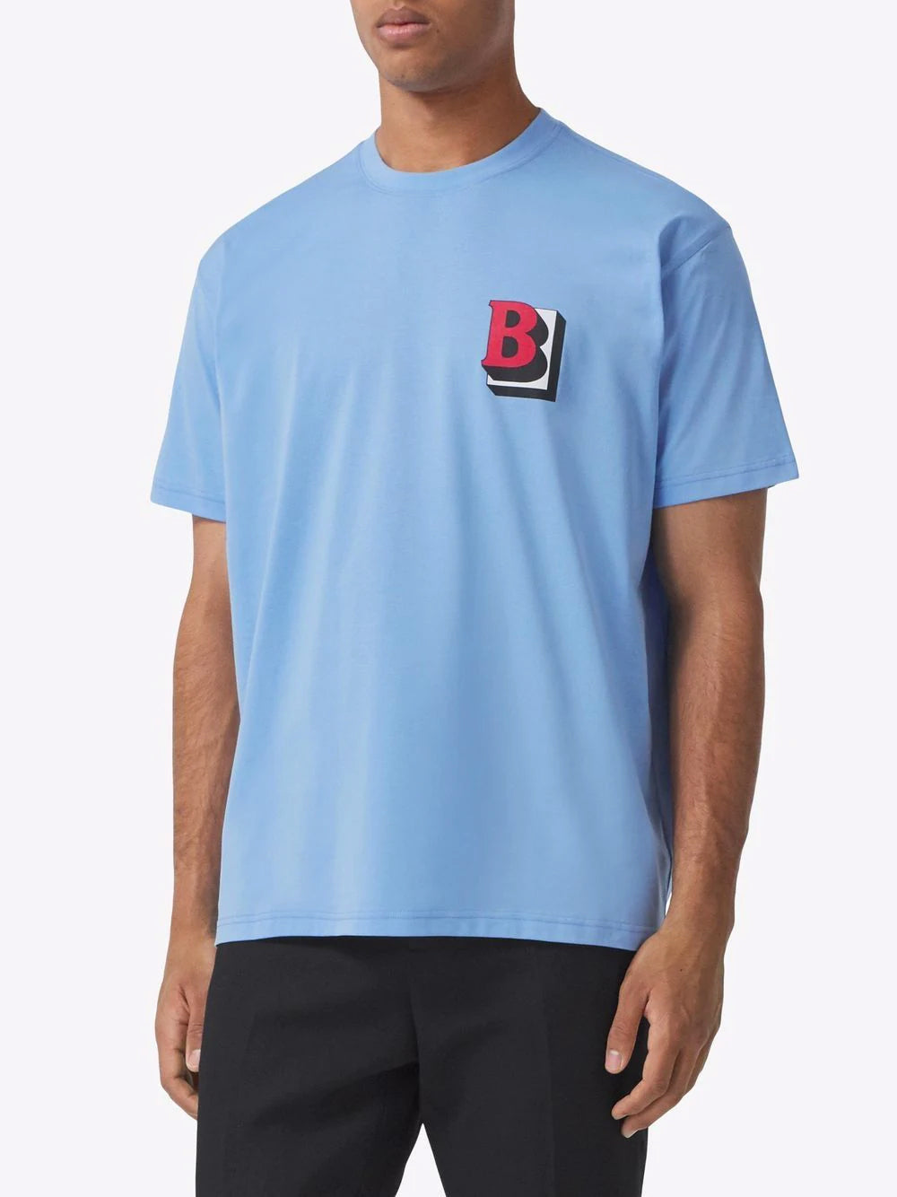 Burberry blue t-shirt logo-print