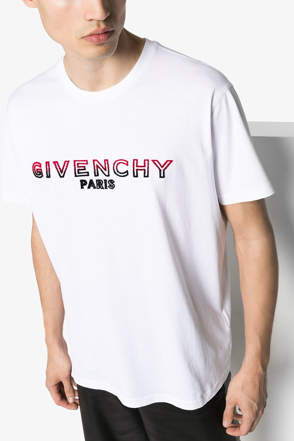 Givenchy White flocked logo T-shirt
