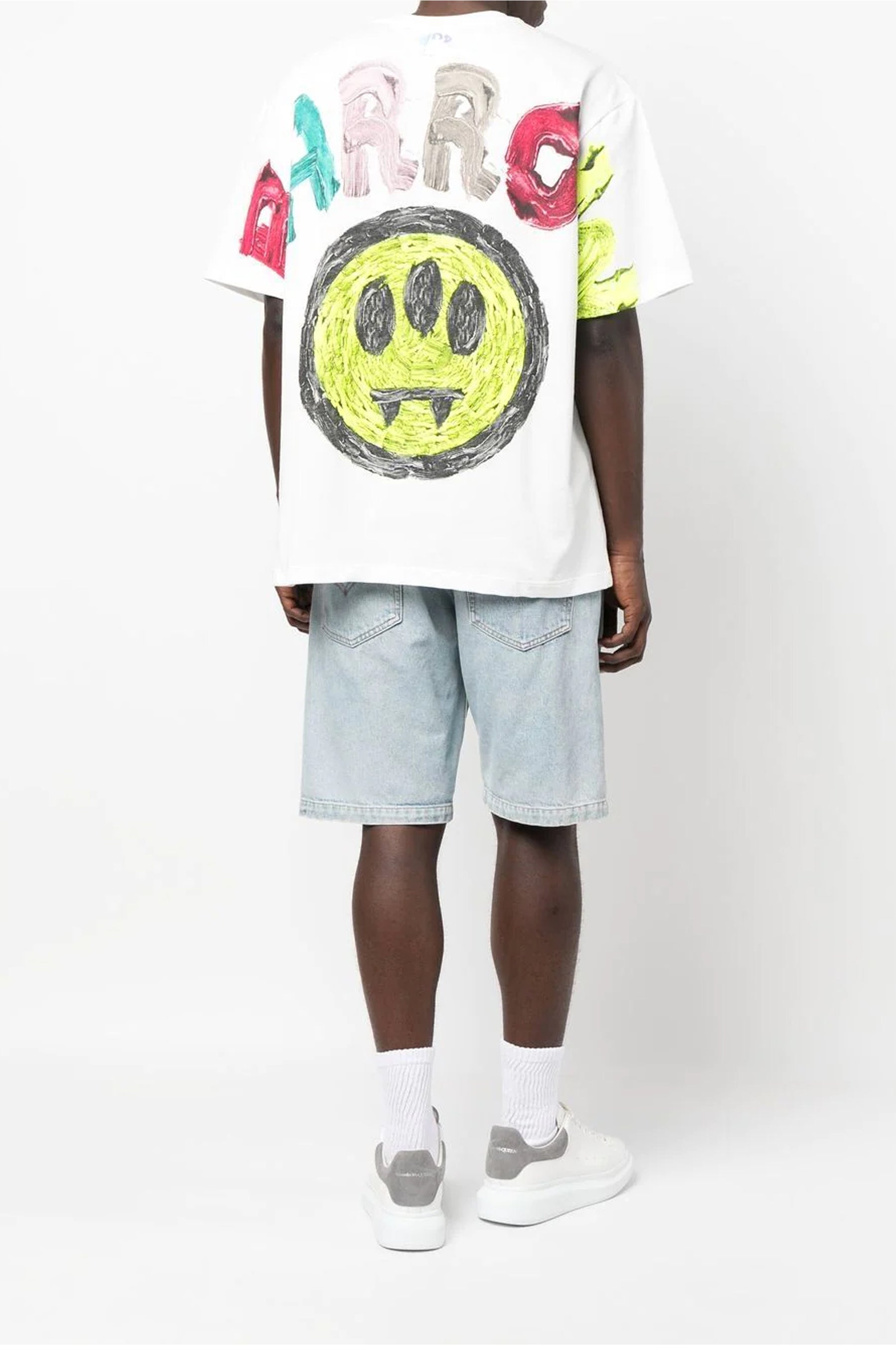 BARROW smiley logo-print round-neck T-shirt