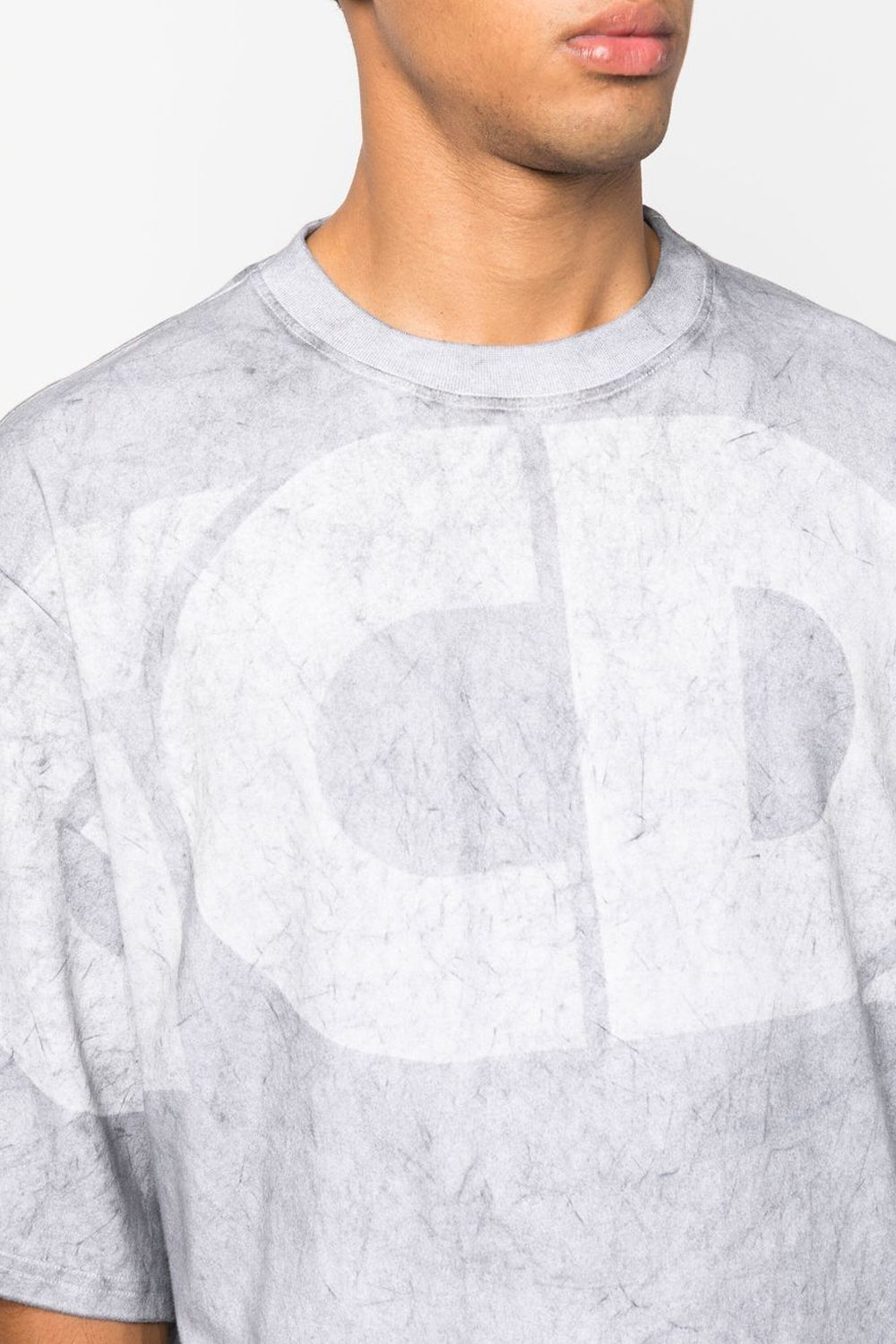 Gcds distressed effect logo print cotton T-shirt