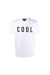 Dsquared2 slogan-print short-sleeve white T-shirt