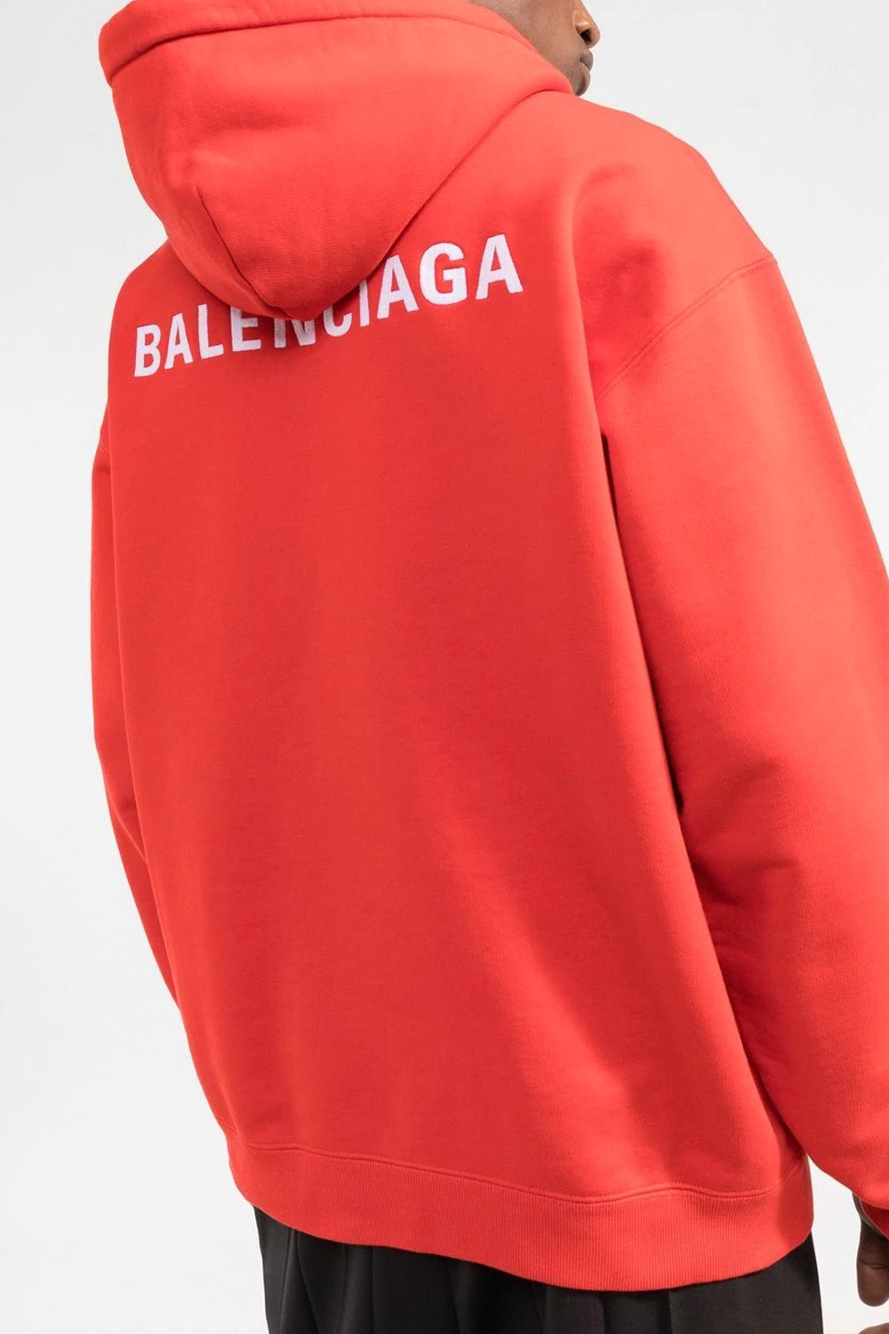 Balenciaga logo drawstring hoodie