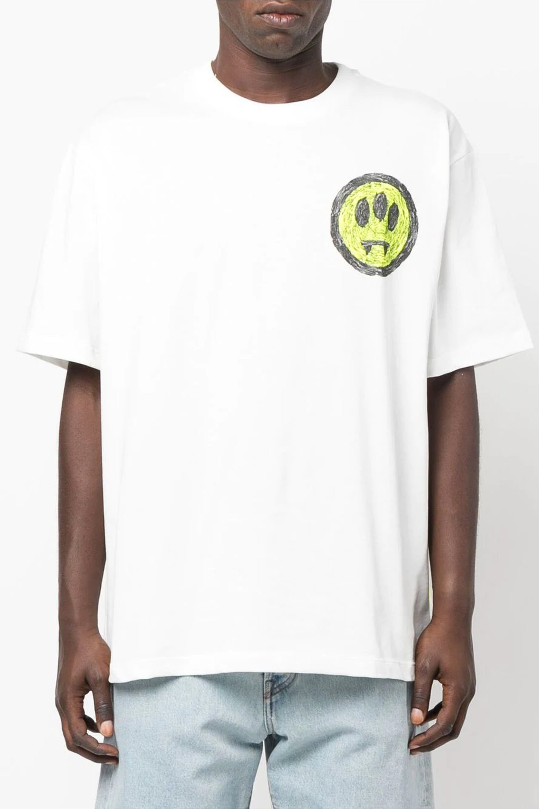 BARROW smiley logo-print round-neck T-shirt