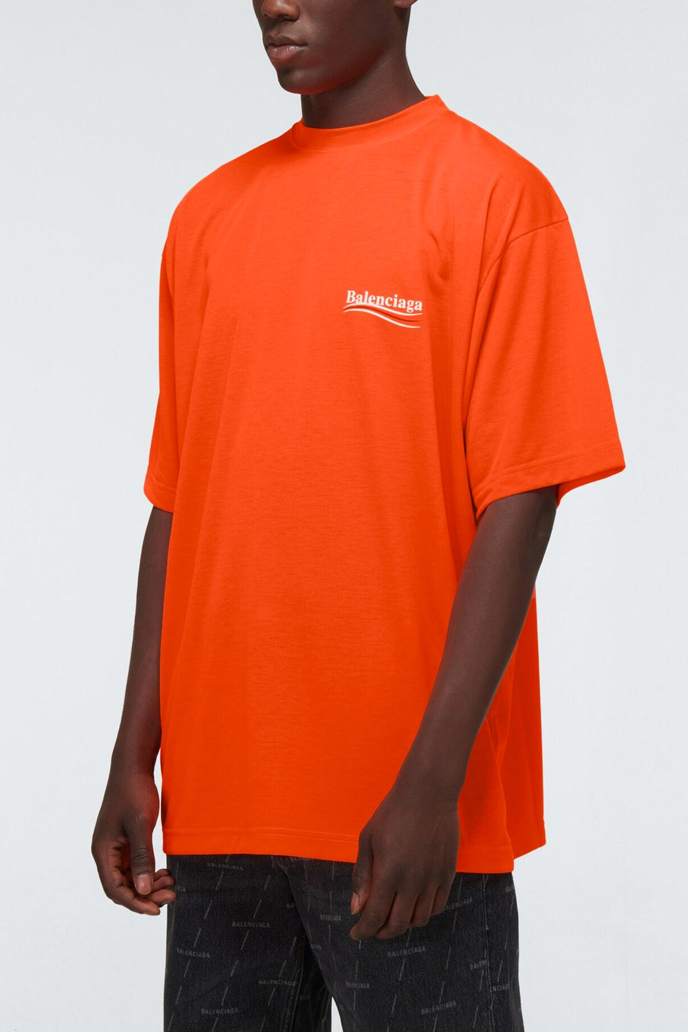 Balenciaga Men's Orange Political Campaign Large-fit T-shirt