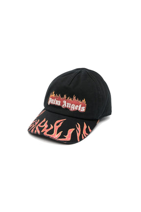 Palm Angels Flames logo-print baseball cap