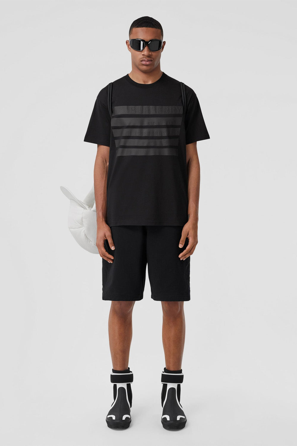 Burberry Horseferry Print Cotton Oversized T-shirt black