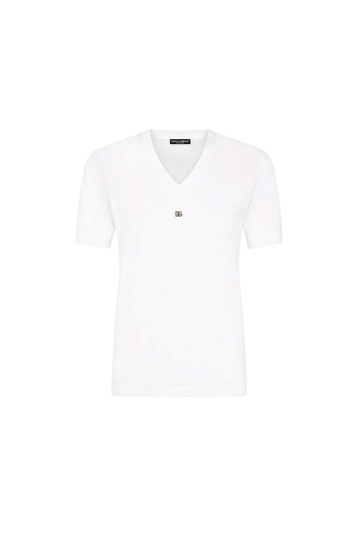 Dolce & Gabbana DG plaque V-neck T-shirt