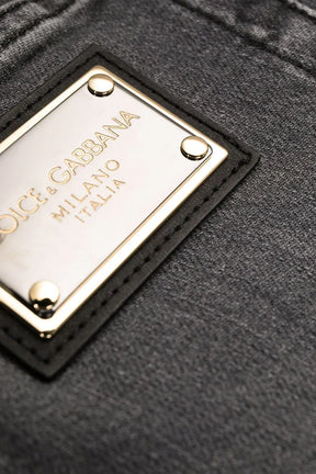 Dolce & Gabbana straight-leg logo-plaque jeans