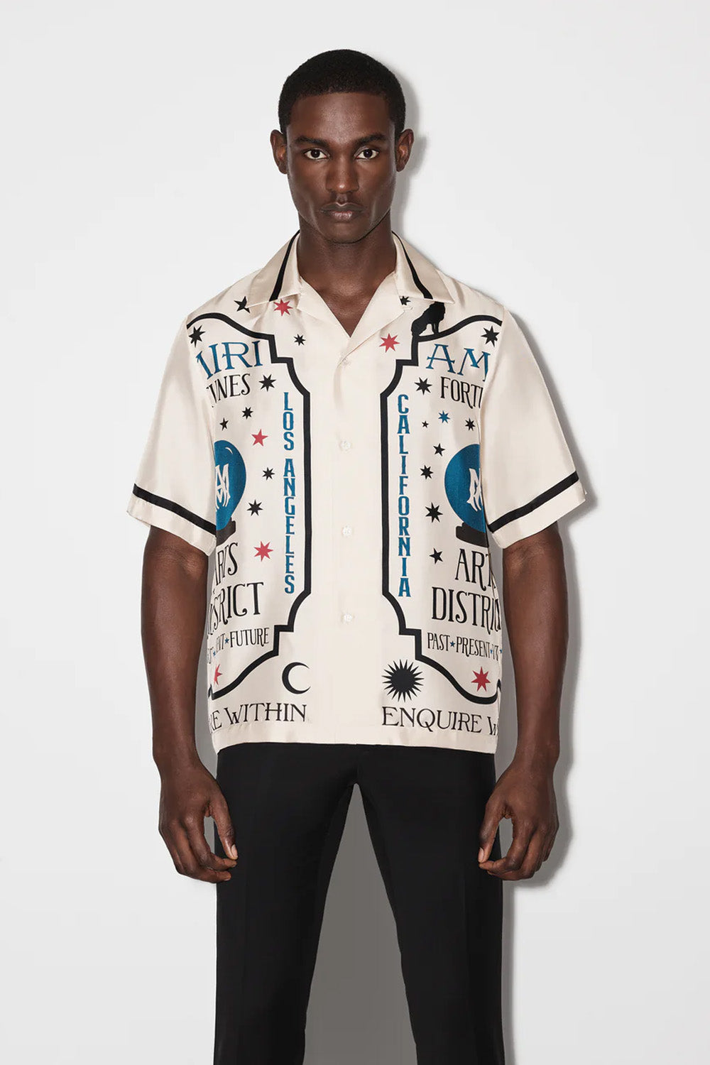 AMIRI graphic-print silk shirt