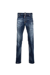 Dsquared2 stonewashed slim distressed jeans