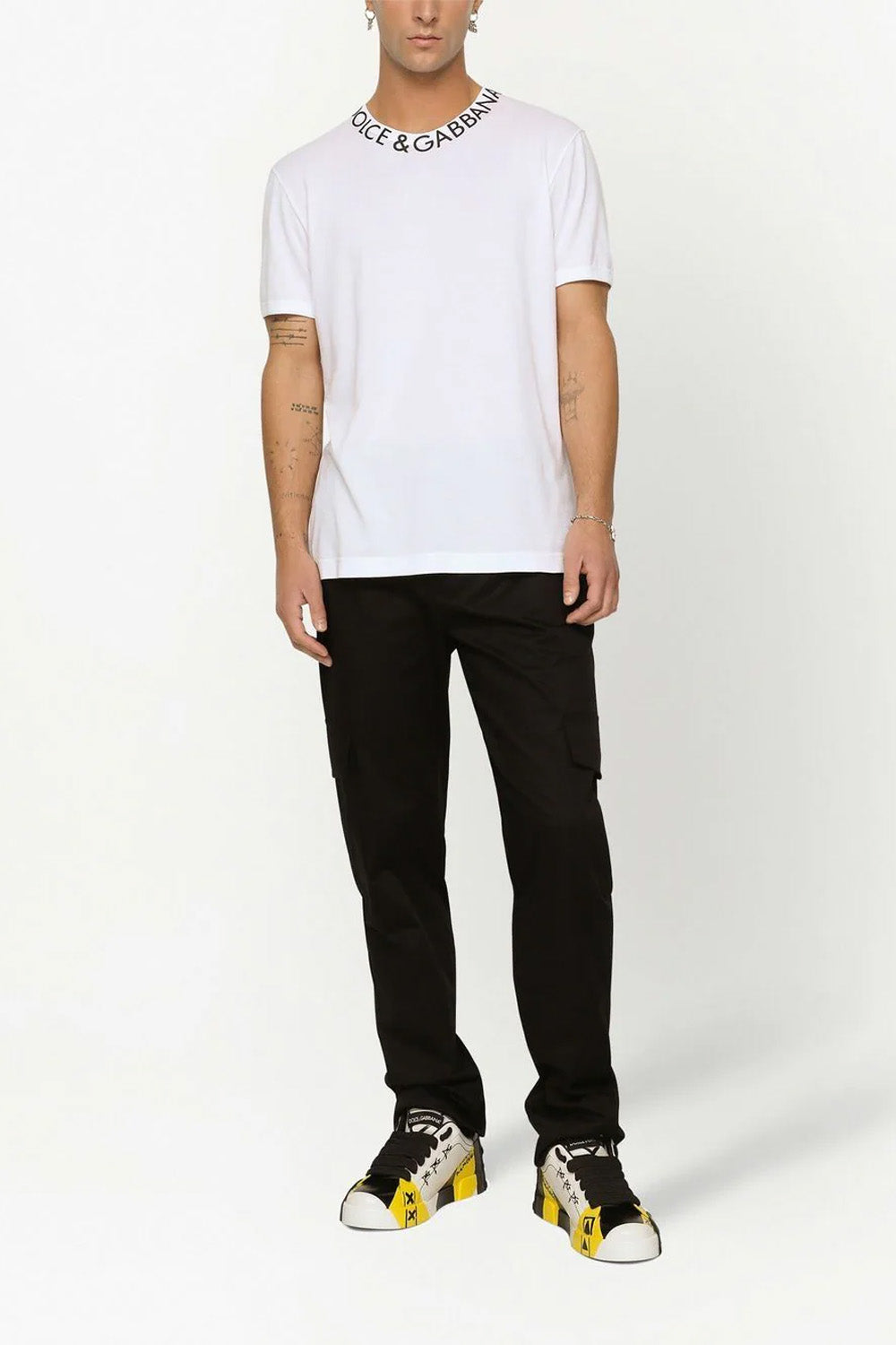 Dolce & Gabbana logo-print neckline T-shirt white
