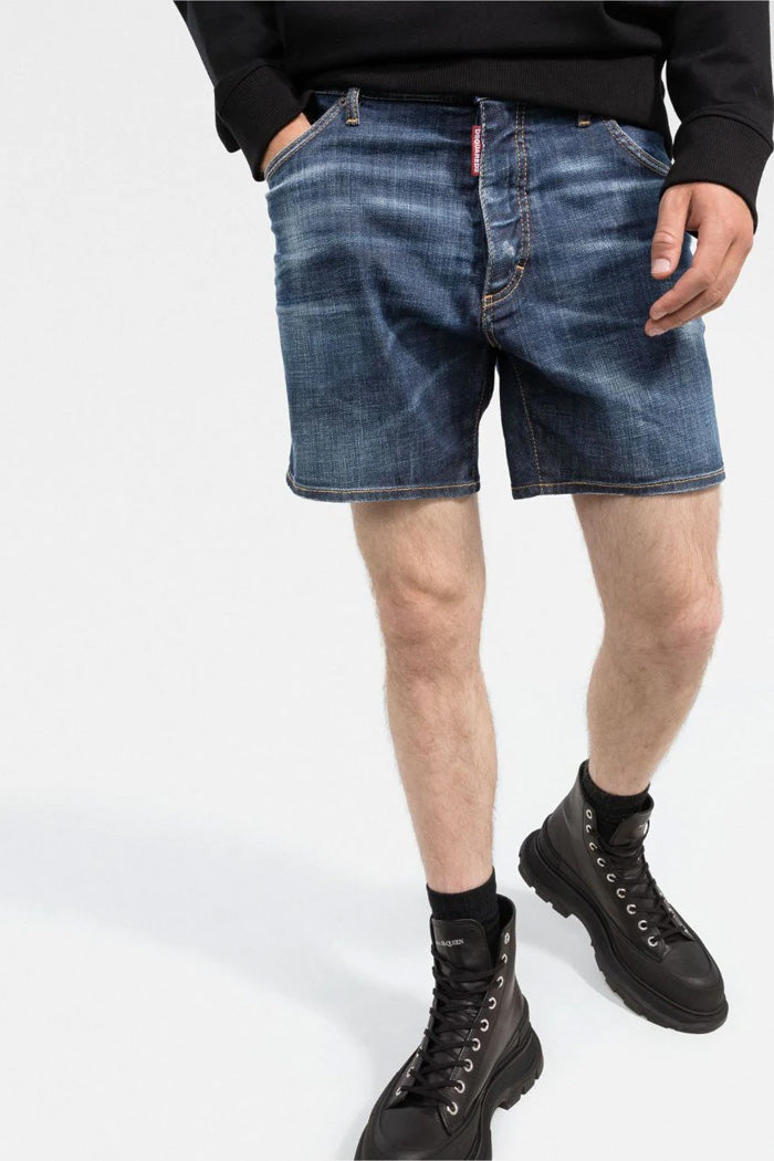 Dsquared2 loose-fit distressed denim shorts