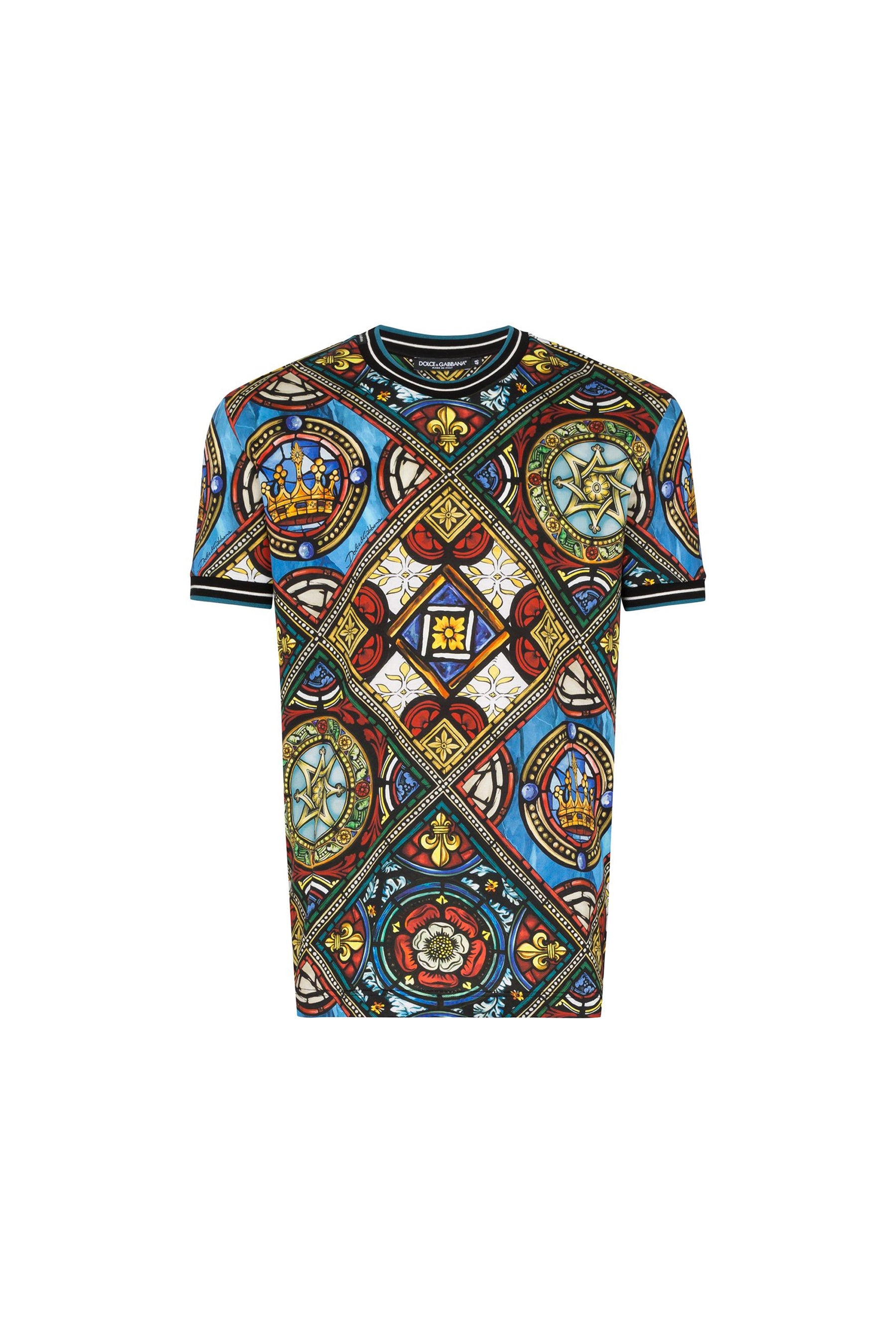 Dolce & Gabbana King's Age printed stretch cotton T-shirt