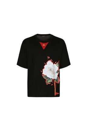 Dolce & Gabbana floral-print cotton T-shirt