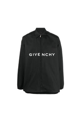 Givenchy zip-up logo-print shirt