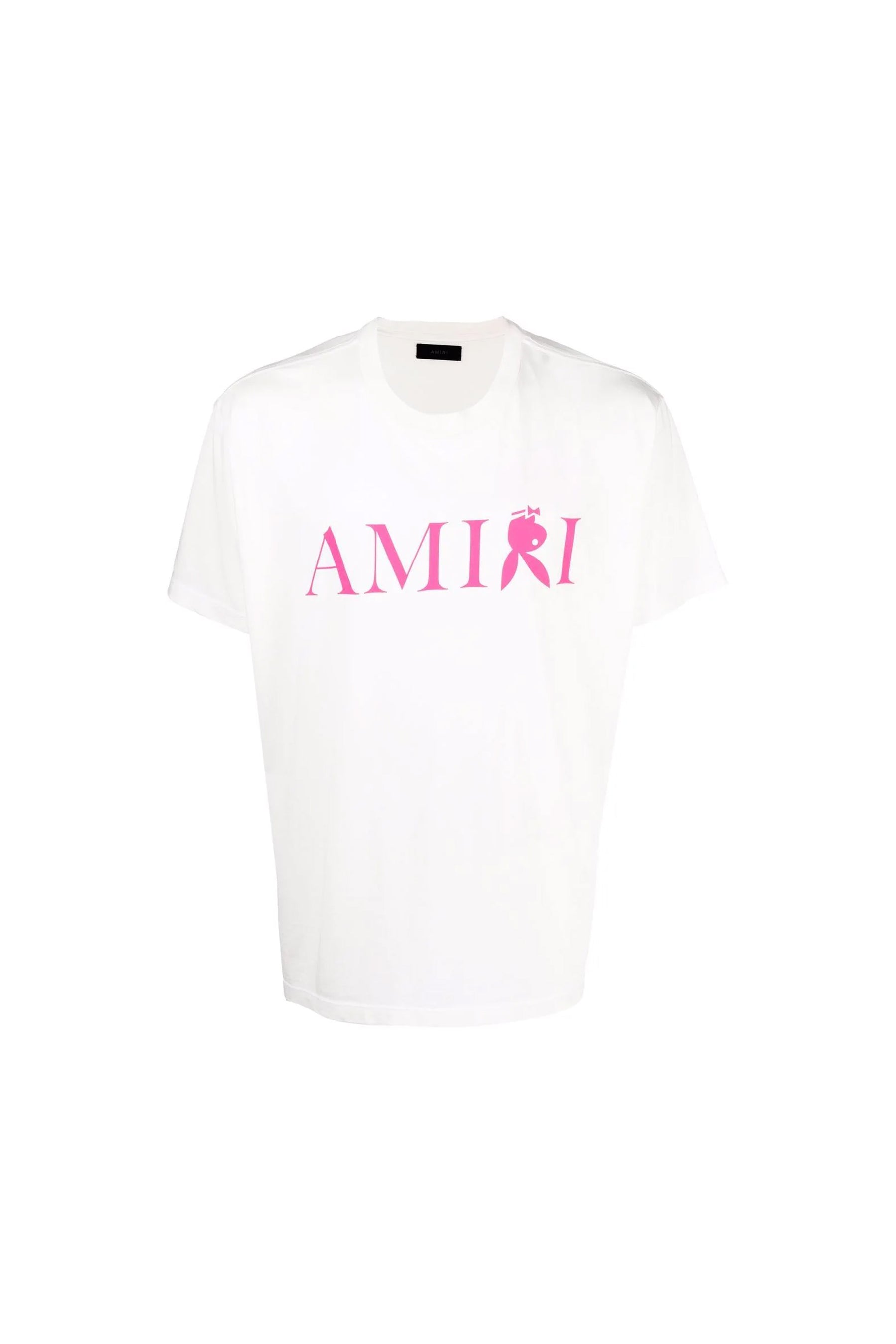 AMIRI White Pink Playboy Logo T-Shirt