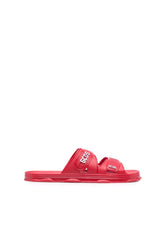 Gcds logo-strap red sandals