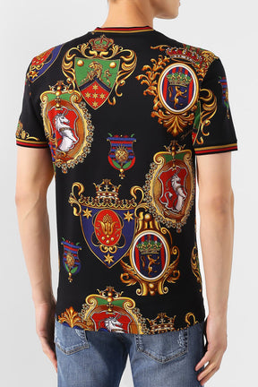 Dolce & Gabbana Cotton T-Shirt All Over Print Pattern