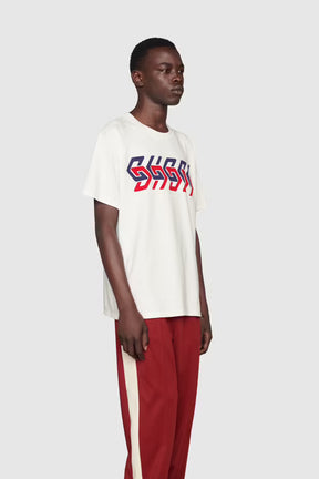 Gucci mirror logo-print short-sleeve T-shirt