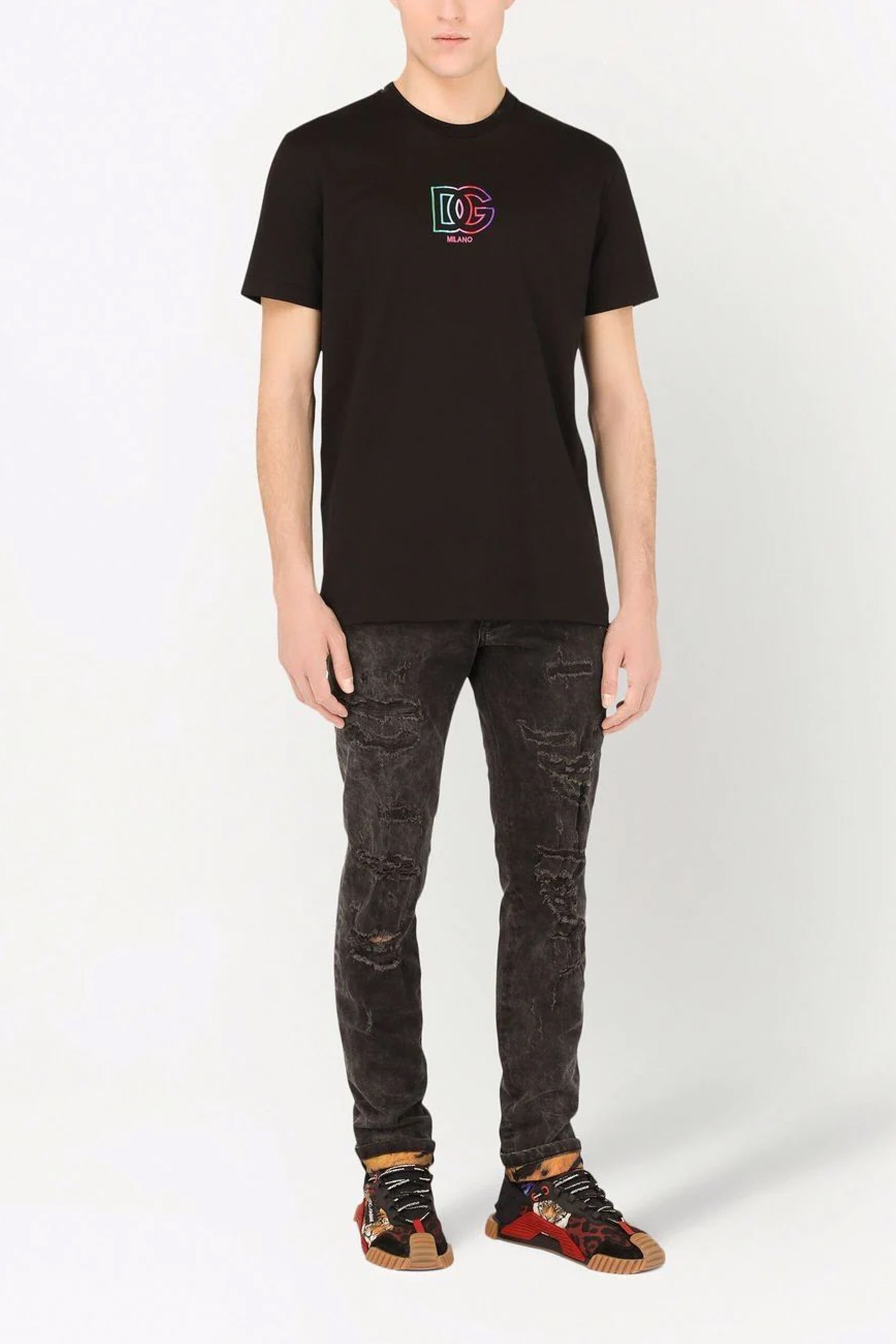 Dolce & Gabbana logo-embroidered T-shirt