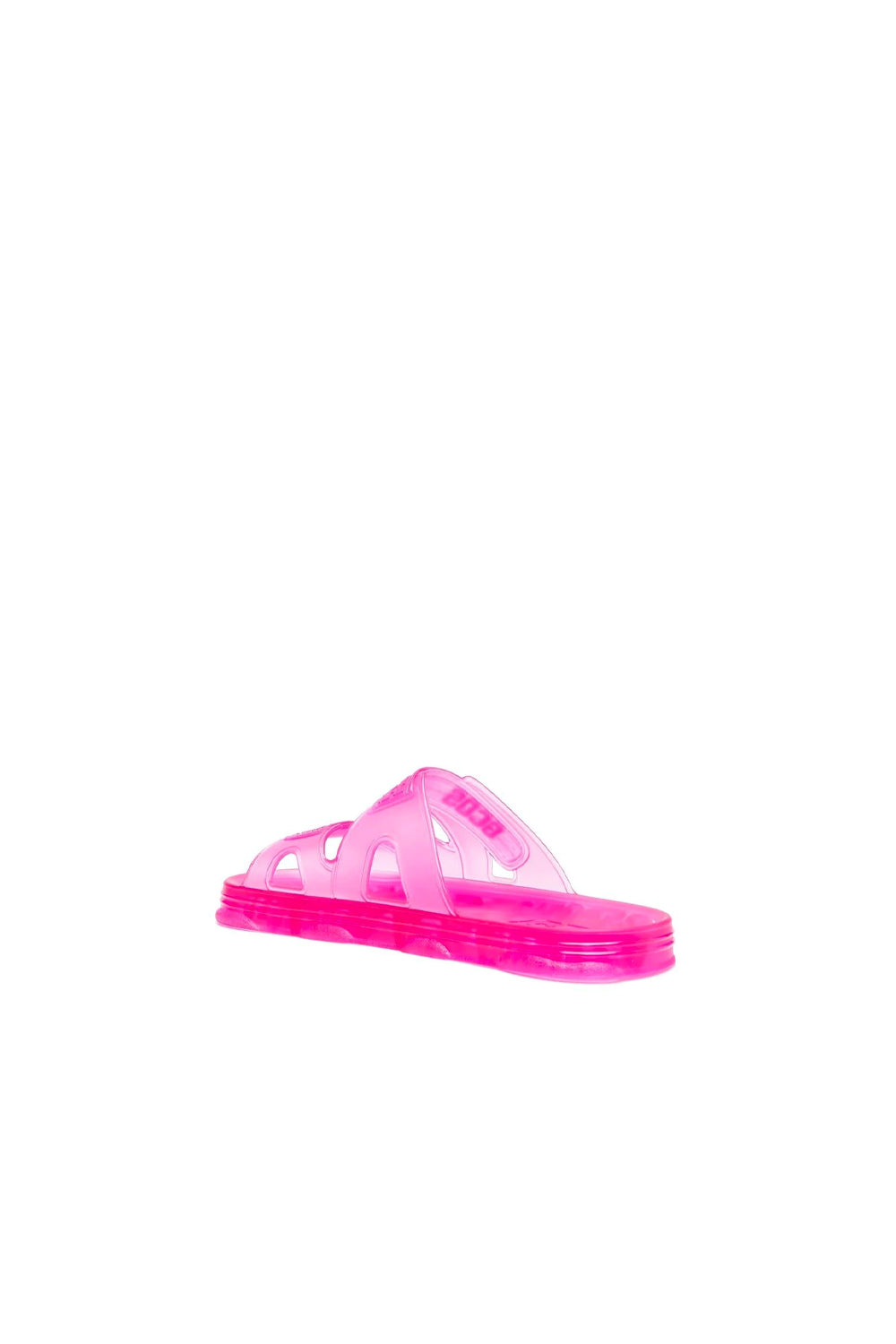 Gcds logo-strap fuchsia pink sandals