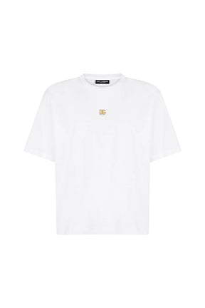 Dolce & Gabbana logo plaque cotton T-shirt white