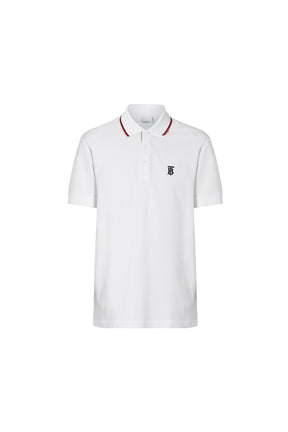 Burberry Icon Stripe Placket Cotton Piqué Polo Shirt