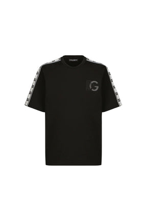 Dolce & Gabbana logo-tape technical jersey T-shirt