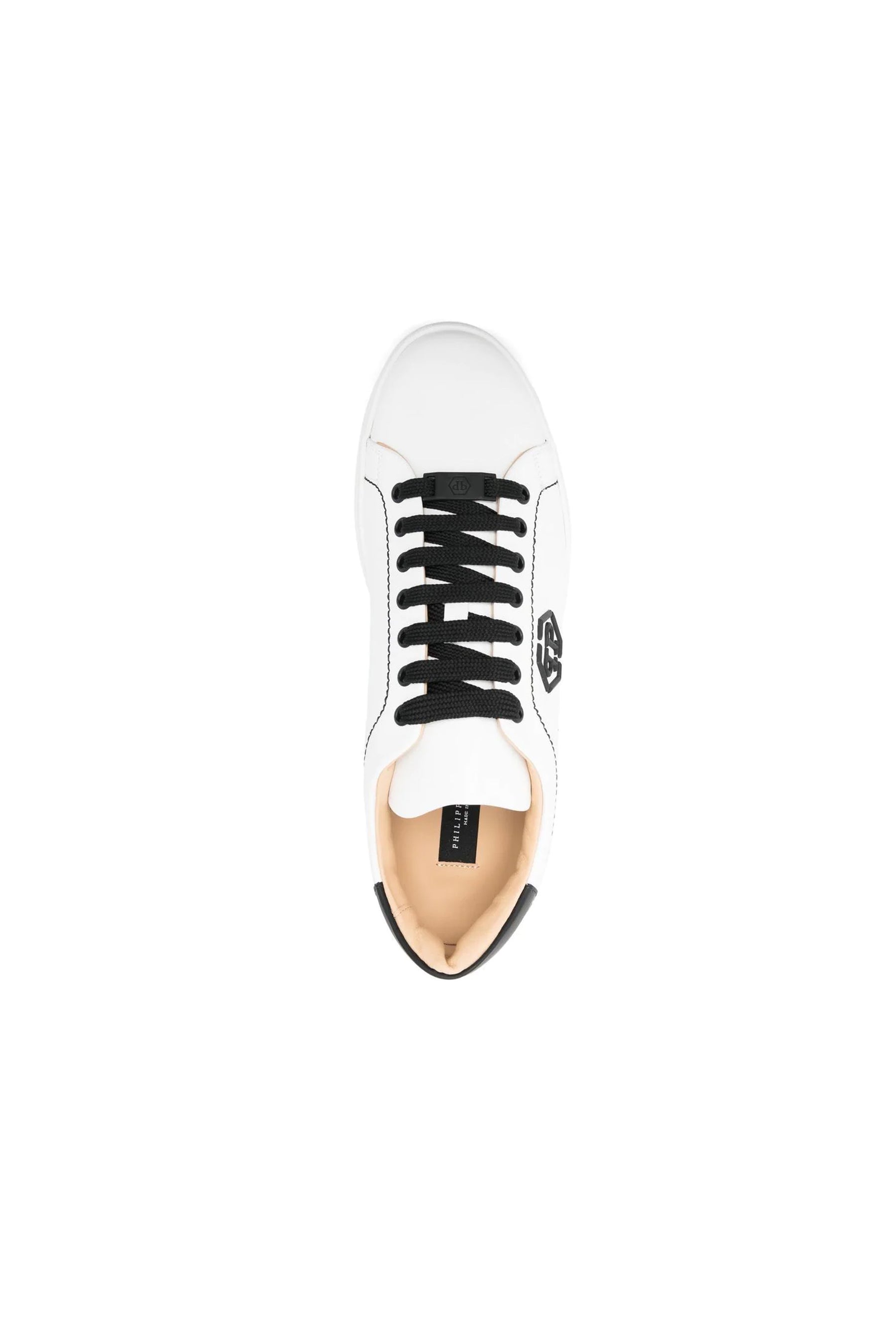 Philipp Plein low-top leather sneakers black white