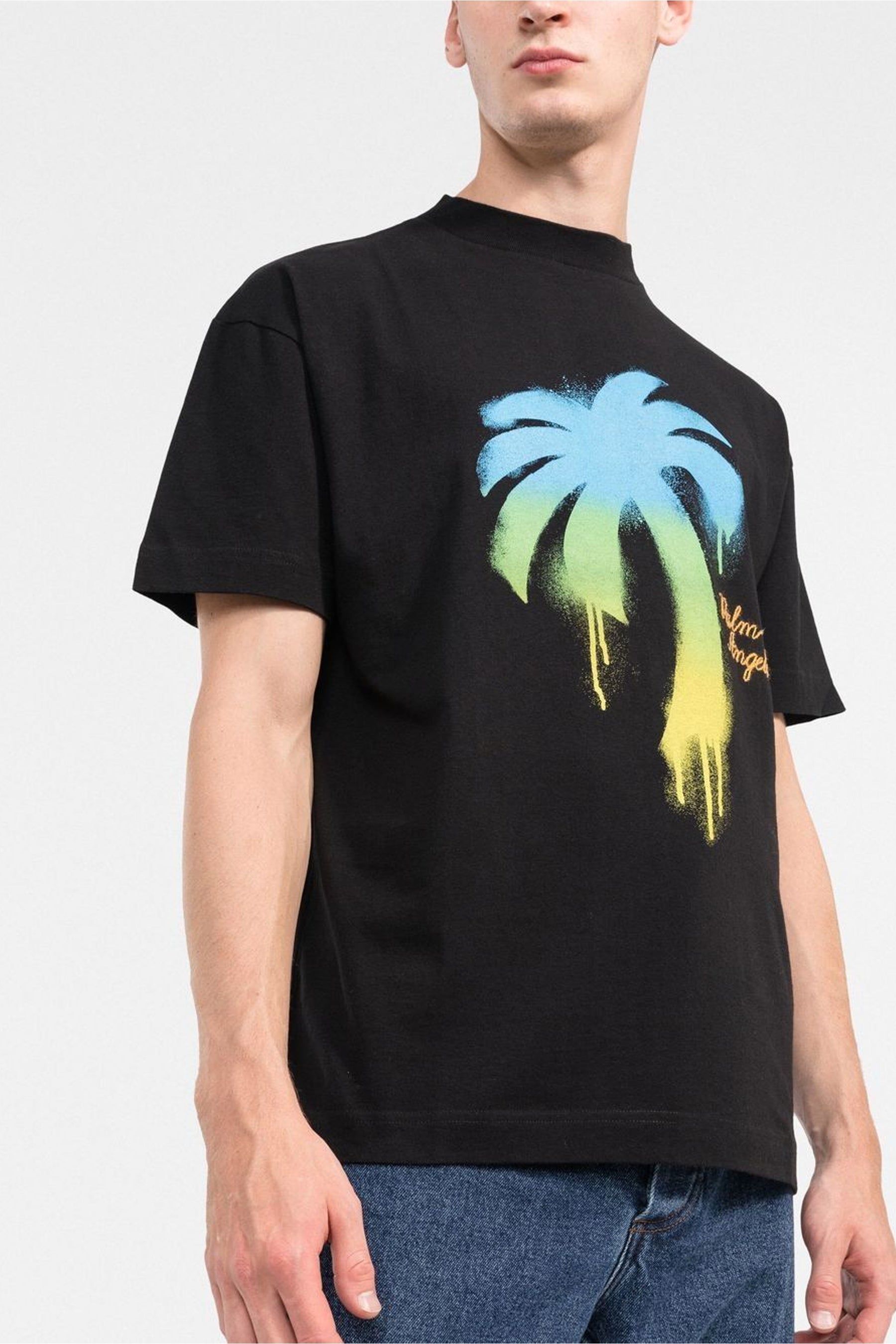 Palm Angels graffiti-print logo T-shirt