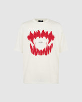 PHOBIA OFF WHITE T-SHIRT WITH RED MOUTH PRINT